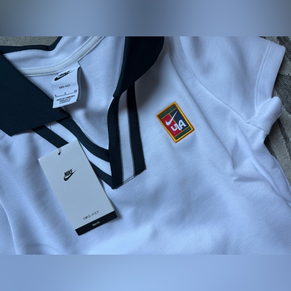 Nike x YOON Women's Short-Sleeve Athletic Polo Shirt White FZ0276-100 - Picture 5 of 7